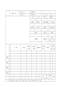 机械加工工序卡片模板