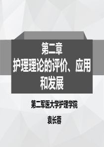 第二章-护理理论的评价、应用和发展