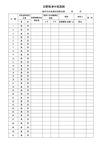 医疗污水处理及加药记录表