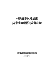 中国气象局业务技术体制改革