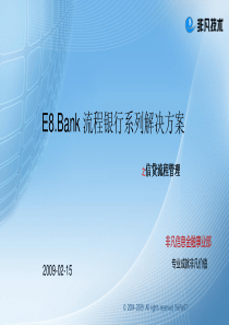 E8Bank流程银行-信贷解决方案