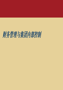 财务管理与集团内部控制(ppt 73)