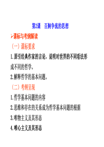 高考调研2012届高考政治一轮复习课件 必修4 第2课 百舸争流的思想