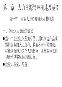 第一章 人力资源与人力资源管理