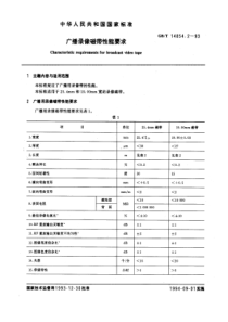 GBT1485421993广播录像磁带性能要求