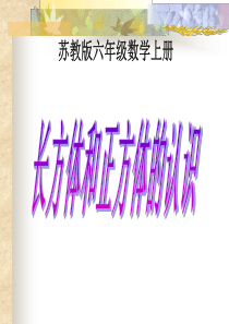 2苏教版数学六年级上册《长方体和正方体的认识》公开课PPT课件