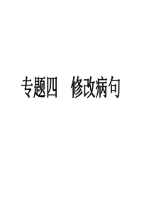 2011年中考语文复习专题4 修改病句课件 人教新课标版