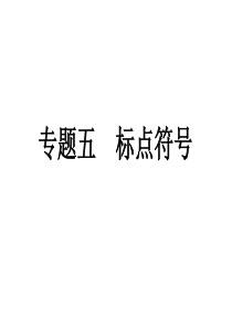 2011年中考语文复习专题5 标点符号课件 人教新课标版