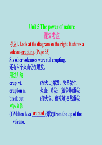 2013届高考一轮考点复习提高课件：选修6 Unit5 The power of nature(新人