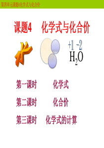 九年级第四单元  课题4 化学式与化合价