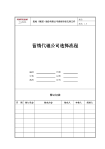 FT-YX-LC001营销代理公司选择流程