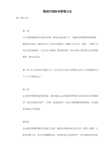 集团内部财务管理办法doc14