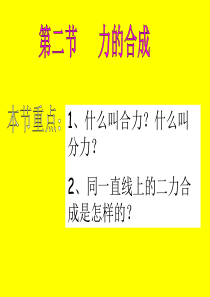 八年级物理沪科版 第六章第二节 力的合成(课件)2