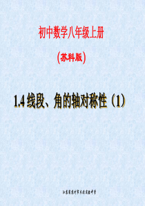 八上数学1.4线段、角的轴对称性(1)