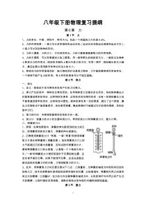 新人教版八年级下册物理复习提纲