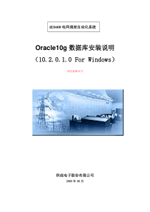 Oracle10g数据库(For Windows)安装说明文档