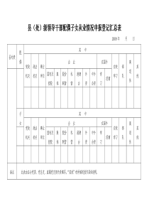 县(处)级领导干部配偶子女从业情况申报登记汇总表