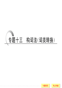 2016二轮英语全国通用专题复习课件 第二部分 专题十三 词类转换.ppt