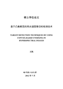 基于凸集解混的高光谱图像目标检测技术