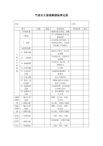 气体灭火系统维修保养记录