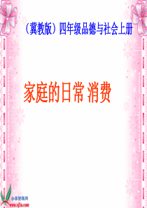 (冀教版)四年级品德与社会上册课件 家庭的日常消费 2