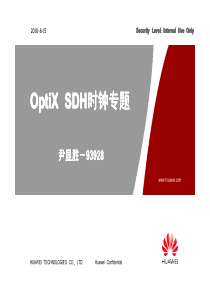 OptiX SDH时钟专题