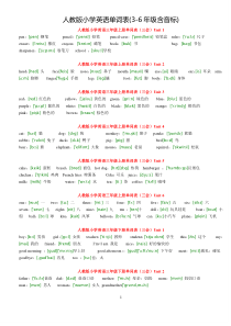 人教版小学英语单词表(3-6年级含音标)