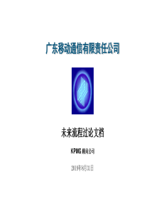 KPMG给广东移动做的流程讨论文档