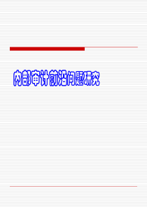 内部审计发展前沿