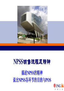 NPSS销售流程及精神