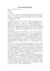 2015会计实习报告3000字