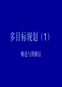 多目标规划(1)