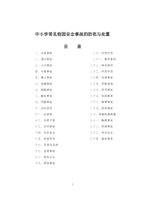 中小学常见校园安全事故的防范与处置