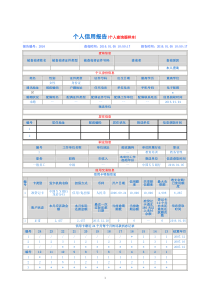 个人信用报告(个人查询版样本)