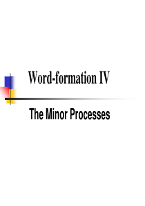 现代英语词汇学4 word-formation