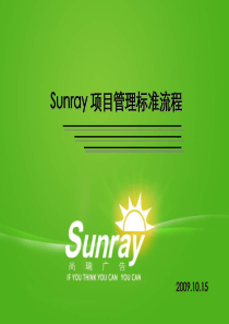 Sunray项目管理流程(市场推广市场策划)