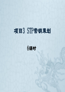 项目3 STP营销策划