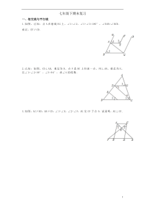 人教版数学七年级下难点题目汇总