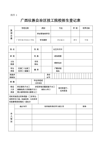 技工学校招生登记表