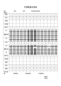 牙周检查表格