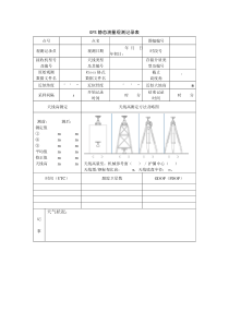 GPS静态测量观测记录表