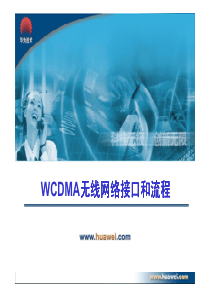 WCDMA无线网络接口和流程