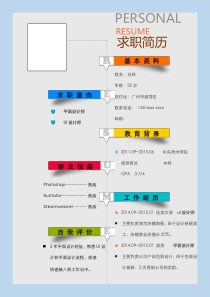 视觉表达专业简历模板