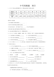 初中化学经典填空题