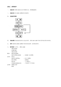 51单片机实验代码