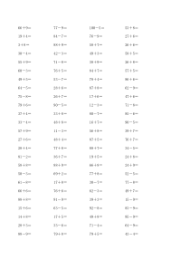 100以内进退位加减法10000题