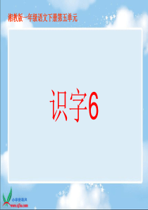 湘教版一年级语文下册《识字6》PPT课件