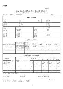 《基本养老保险关系转移接续信息表》