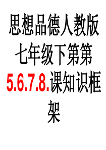 思想品德人教版七年级下第第5.6.7.8.课知识框架