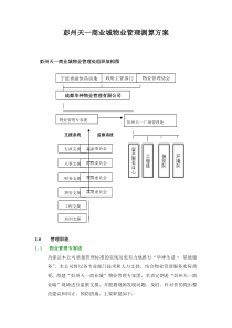 彭州天一商业城物业管理测算方案